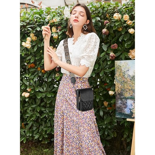 SENDEFN Small Crossbody Bags for Women Cell Phone Bag Leather Wallet Purses Adjustable Strap2