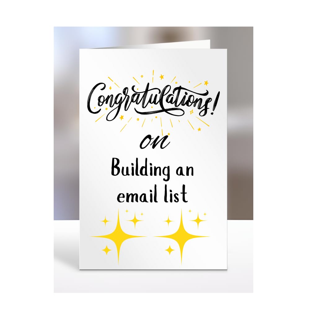 Congratulations on Building an email list Card, Gifts for Men or Women, Presents for Christmas, Greetings Card, Him, Her, Female, Male, A5-113_82