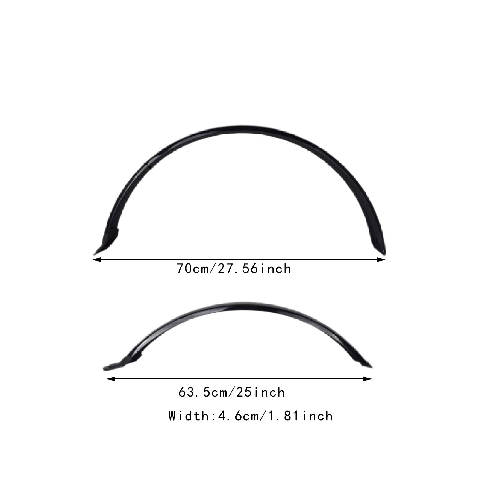 Homyl 2 Stück Fahrrad Schutzblech Set Vorderrad Hinterrad Spritzschutz mit Minimalistischem Aussehen Und Robuster PVC Bauweise für Camping Familienausflüge