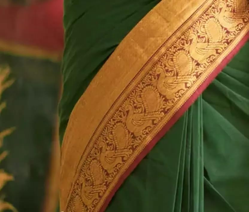 Image of SUPERLAXMI Self Design Kanjivaram Jacquard, Art Silk Saree