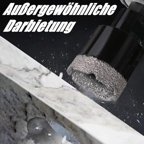 Vearter 15mm Trocken Diamant Kernbohrer, M14 Gewindeanschluss Vakuumgelötete Lochsäge für Mauerwerk, Diamantbohrkrone für Fliesen, Marmor, Granit, Porzellan, Beton und Quarzstein