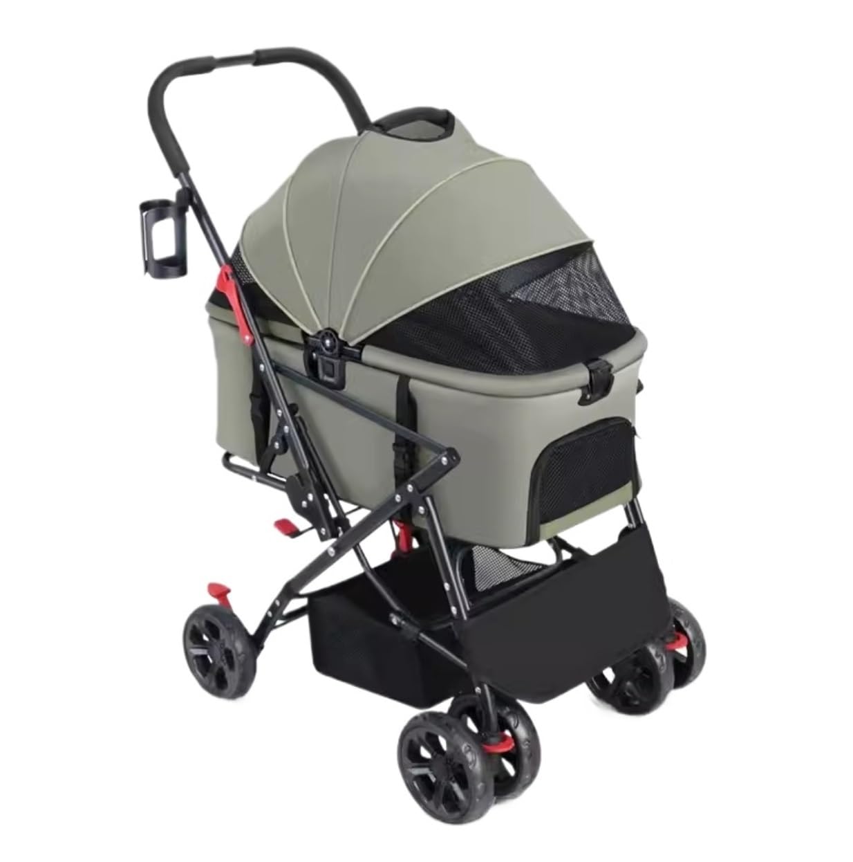 Carro Perro Carrito Para Perros Cochecito Plegable Para Perros, Cochecito Para Mascotas 3 En 1, Cochecito Para Gatos Desmontable, Cesta De Almacenamiento De 4 Ruedas Para Perros Pequeños Y Medianos Co