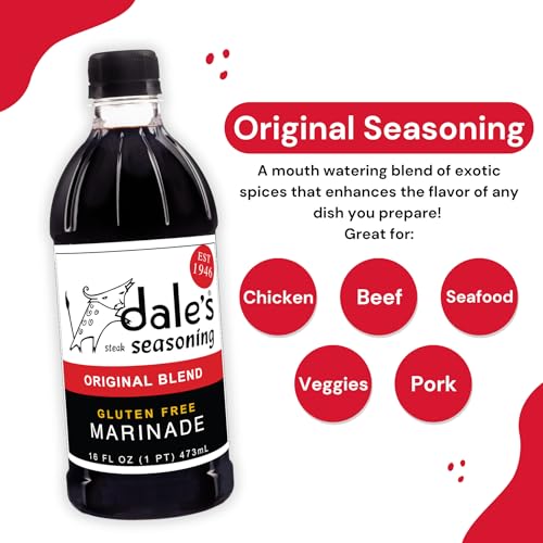 Dales Original Steak Seasoning By Dale'S, Gluten-Free I No Cholesterol | Delicious On Meats, Fish, Poultry | (3) 16 Oz Bottle | No Long Marinating, Savory Blend Of Exotic Spices! thumb #1