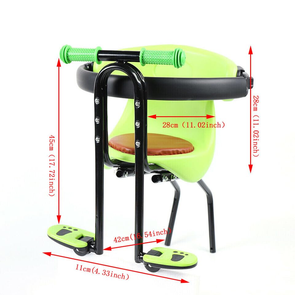 DRTONK Child Bike seat, Aluminum Alloy Child Bike seat, Baby Bike seat Child Saddle Child Carrier with armrests, Mountain Bike Child Safety seat for Hybrid Cruiser Bikes and City Bikes