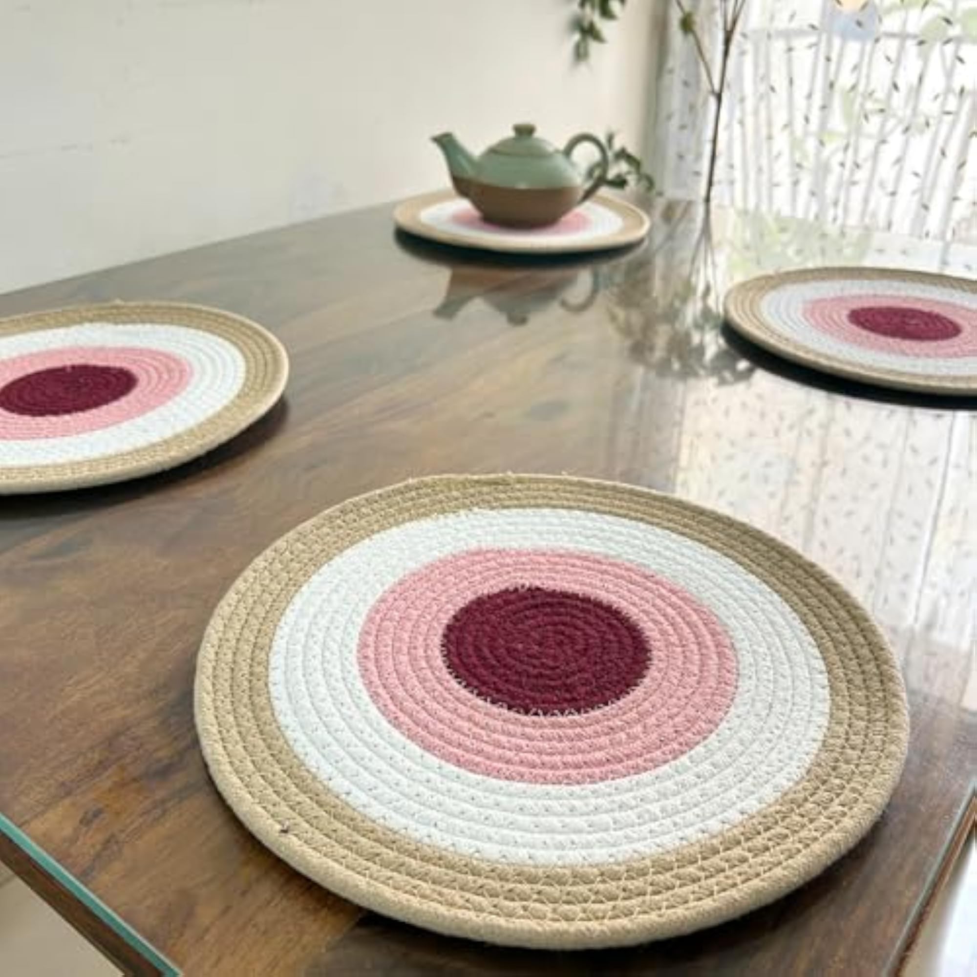 Washable Evil Eye Placemats for Dining Table, Set of 6