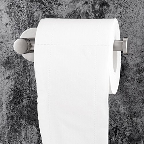 Self Adhesive Toilet Paper Holder, Wilifdom Bathroom Lavatory Toilet Stainless Steel Tissue Paper Roll Towel Holder -Sus 304 Brushed Stainless Steel Dispenser Wall Mount #TOP4