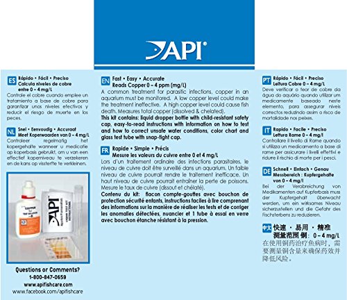 Image of API Copper Test KIT 90-Test Aquarium Water Test Kit