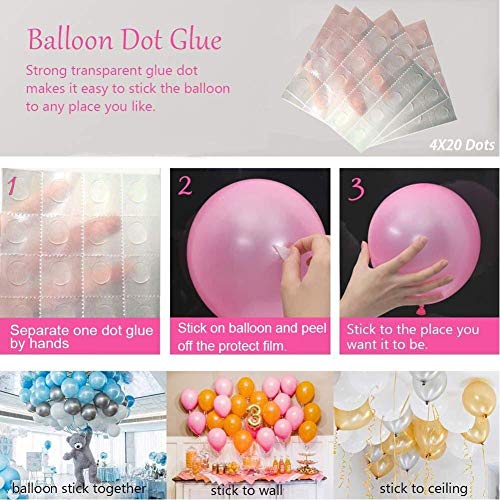 Navy Balloons, Navy Blue White Silver Confetti Latex Balloon Arch Kit with 16ft Strip Tape and Dot Glue, 95Pcs DIY Balloons Garland Kit for Wedding Birthday Graduation Baby Shower Party Decorations - Thumbnail 7