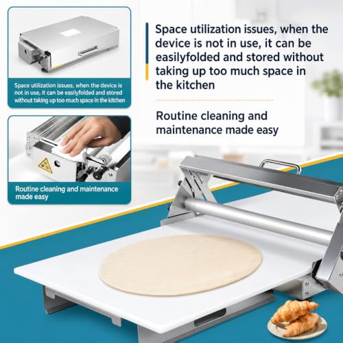 Laminadora manual de masa 300 con sistema de ajuste preciso para masas perfectas 7