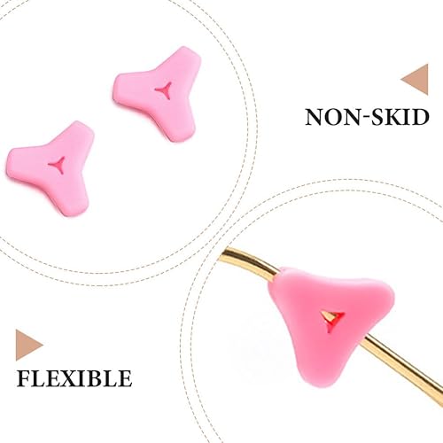 Miniatura 3 de GLEAVI Cojín de oreja para gafas, cera de nerd, 20 pares de gafas, agarre para orejas, lentes de silicona deslizantes, gancho para orejas, lentes