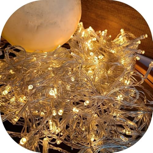 Cordão Pisca LED Branco Quente 10 Metros 110v – Decoração Natal, ...
