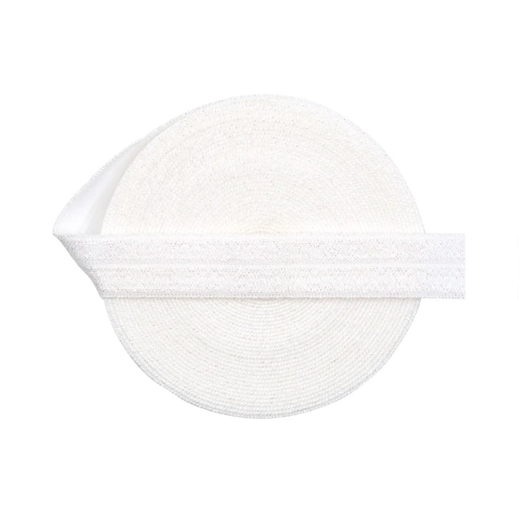 Elastyczna 5/8 cala 15 mm taśma opaska do włosów opaska na głowę sukienka DIY szycie wykończenia 50 100 jardów przez szpulę biała AB 15 mm #100 jardów