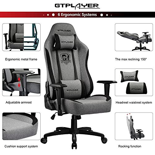GTPLAYER Gaming Stoel Bureaustoel Gamer Ergonomische Stoel Verstelbare in Hoogte Verstelbare Gamerstoel met Ergonomisch… - Image 4