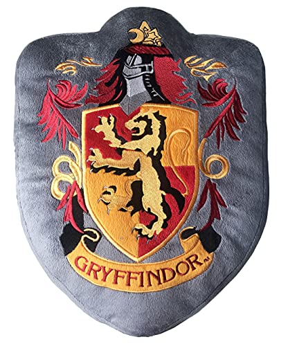 Cojín de Harry Potter con escudo de la casa Gryffondor – Cojín cómodo y agradable de apretar – Diseño: casa Gryffondor – Regalo para Fan y apasionado – Calidad superior – Dimensiones 40 cm x 35 cm