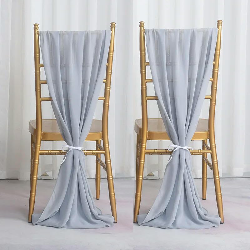 Housse de chaise verticale en mousseline pour masquer le mobilier de fête - 4