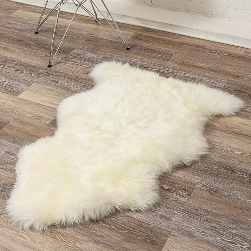 Natural Sheepskin Rug with Thick and Lush 2.5 Inch Pile