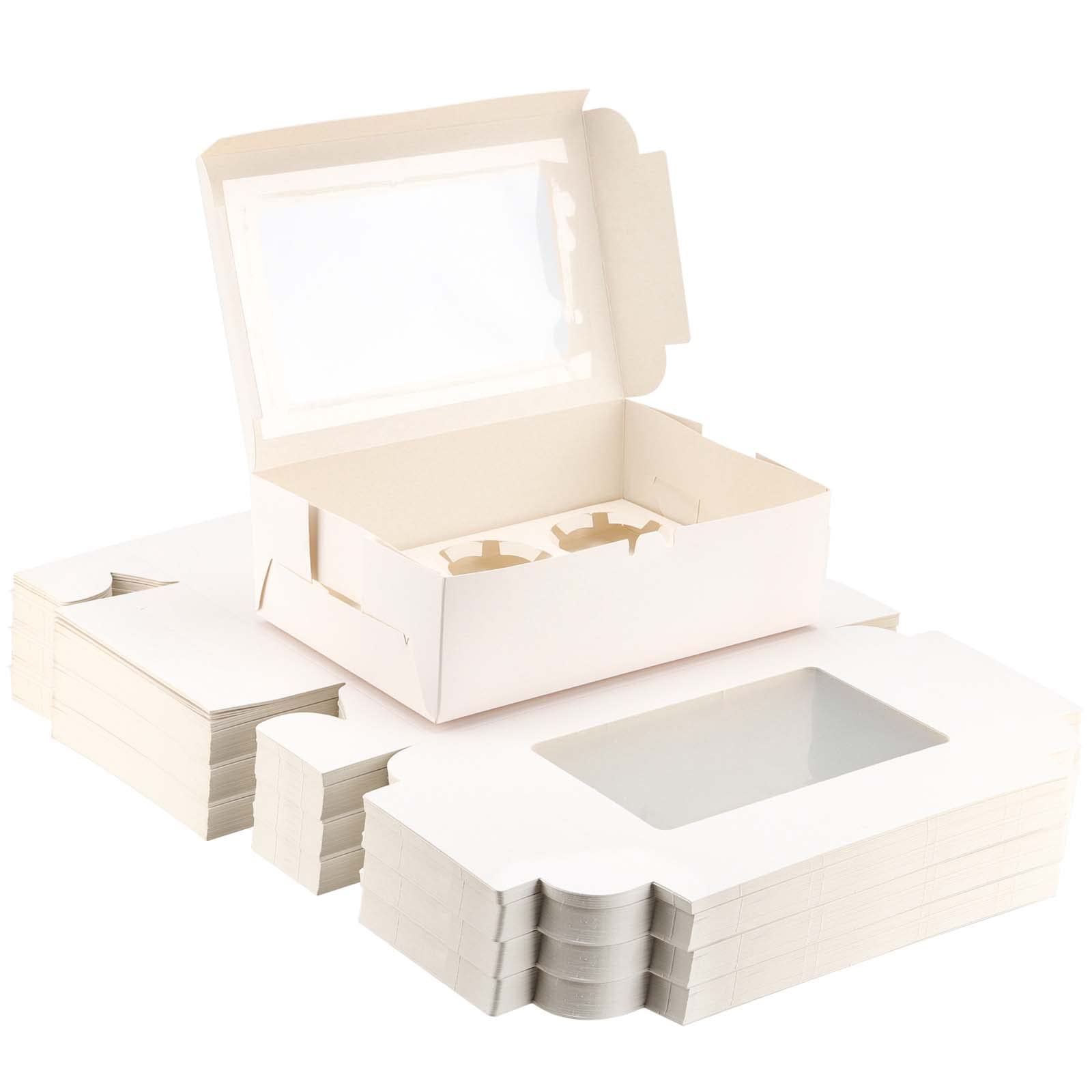 Scatole Regalo Per Dolci 20 Pezzi EDATOFLY 20 Pezzi Scatole Per Cupcake Con Finestra Bianche, Scatole Per Cupcake A 6 Fori Scatole Per Dolci In Cartone Scatole Per Torta Per Biscotti, Torte