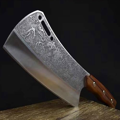 Miniatura 3 de Cuchillo de carnicero, cuchillo de carne, cuchillo de cortar de 8.5 pulgadas, cuchillo de corte de tigre blanco, cuchillos de hueso grande, 7Cr17MoV