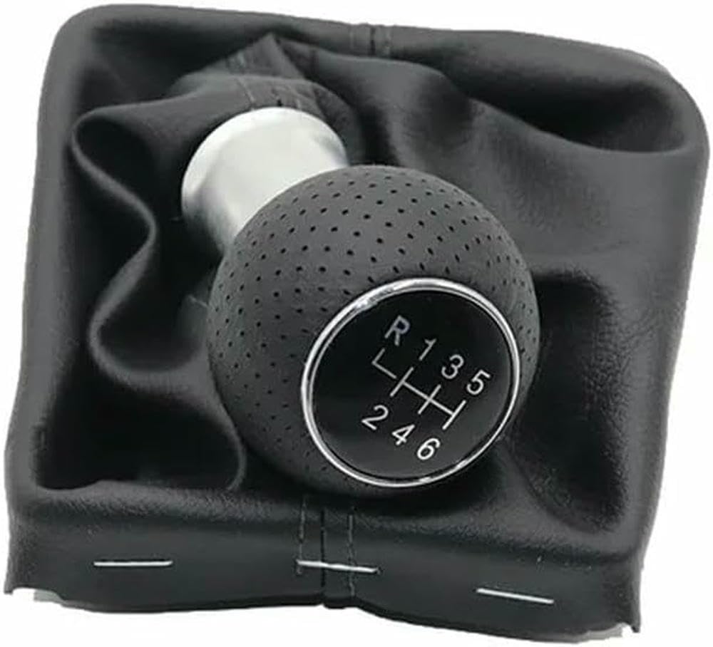Gznbb R123456 Type 3 Car Manual Gear Shift Knob Boot Cover Gaiter Lever Shifter Handle Stick, For Audi A3 S3 8P