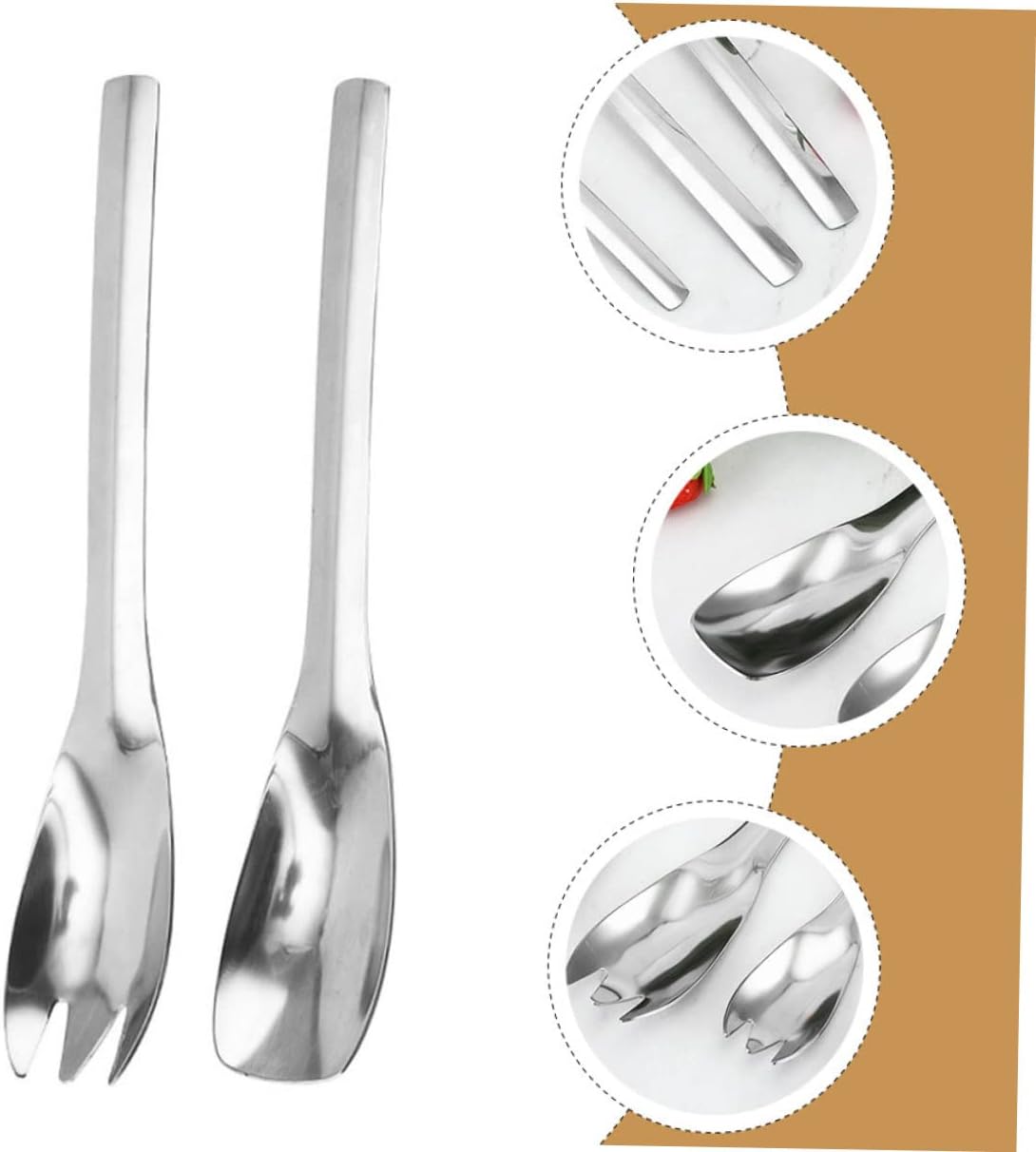 Stainless Steel Salad Servers Long Handle for Restaurant