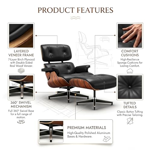 herman miller eames lounge chair and ottoman