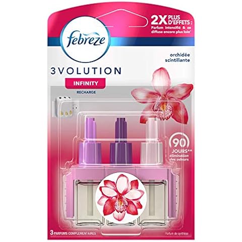 Febreze 3Volution Elektrischer Diffusor, Lufterfrischer Smart Programmierung, Beseitigung von Gerüchen, Orchideen Cover