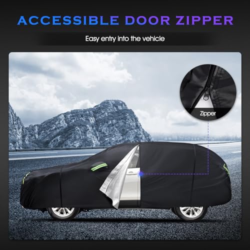 Image of Car Cover Custom Fit for Toyota RAV4 1996-2025,Honda CRV 1997-2025, 6 Layers Truck Cover Waterproof All Weather for Automobiles,Outdoor Full Exterior Cover,Rain, Sun, Wind Protection,Black
