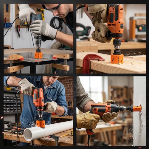 EZUVITA 17PCS Bi-Metal Hole Saw Kit, 3/4"-2-1/2" Hole Cutters by EZUVITA - Image 8