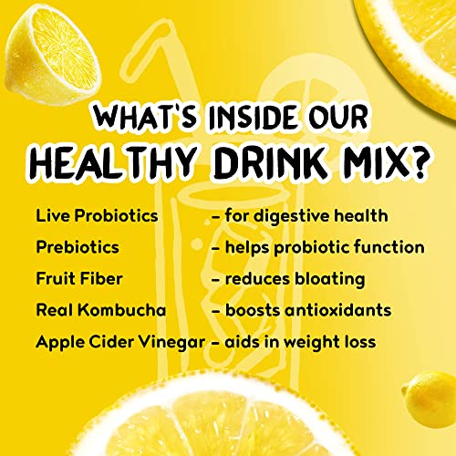 Qula Kombucha Powder, Live Probiotic Prebiotic Drink Mix, Real Fruit Fiber, Apple Cider Vinegar, Travel Friendly Gut Health, Gluten Free, Alcohol Free, No Added Sugar-Electric Berry And Shapeshifter ( #TOP5
