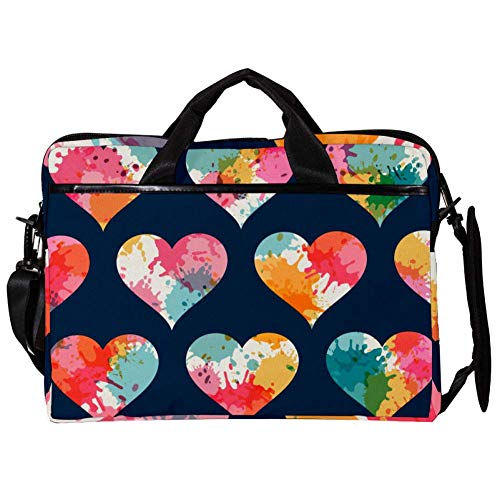 Maletín portátil 14-15 pulgadas acolchado funda bandolera corazón impermeable