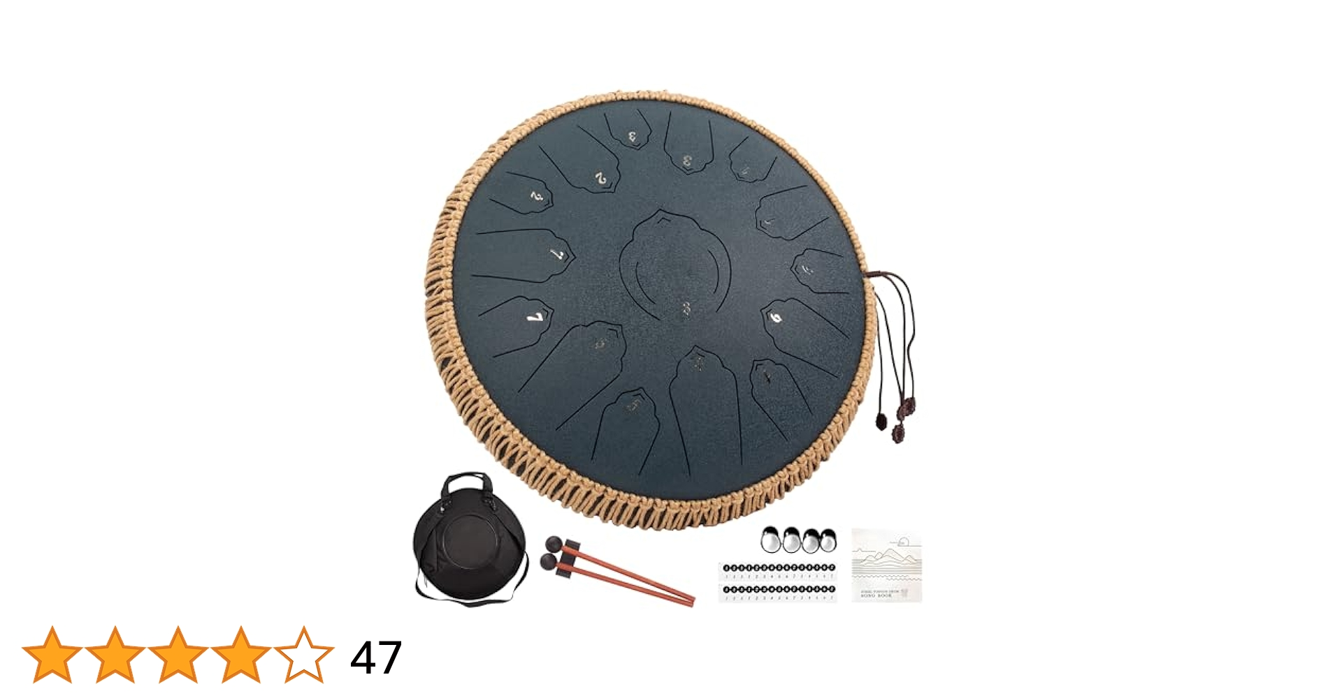 ハンドパン　14インチ　15音 Amazon | ハンドパン d マイナー 打楽器（ゴールド - 432hz - 12