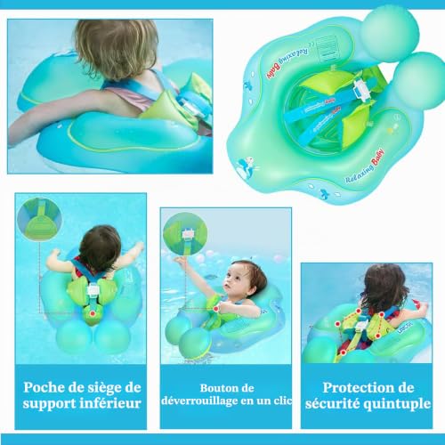 Bouée bébé avec siège de sécurité pour éviter les basculements - 4