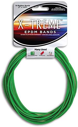 Alliance Rubber 02003 EPDM Non-Latex Rubber X-treme File Bands, 10 Pack (7" x 1/8", Lime Green)