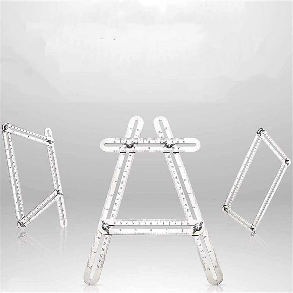 Digital display angolo righello in acciaio inox in acciaio inox righello a quattro volte multi-funzione mobile pieghevole righello multi-angolo for la lavorazione del legno ( Color : Four-fold Ruler )