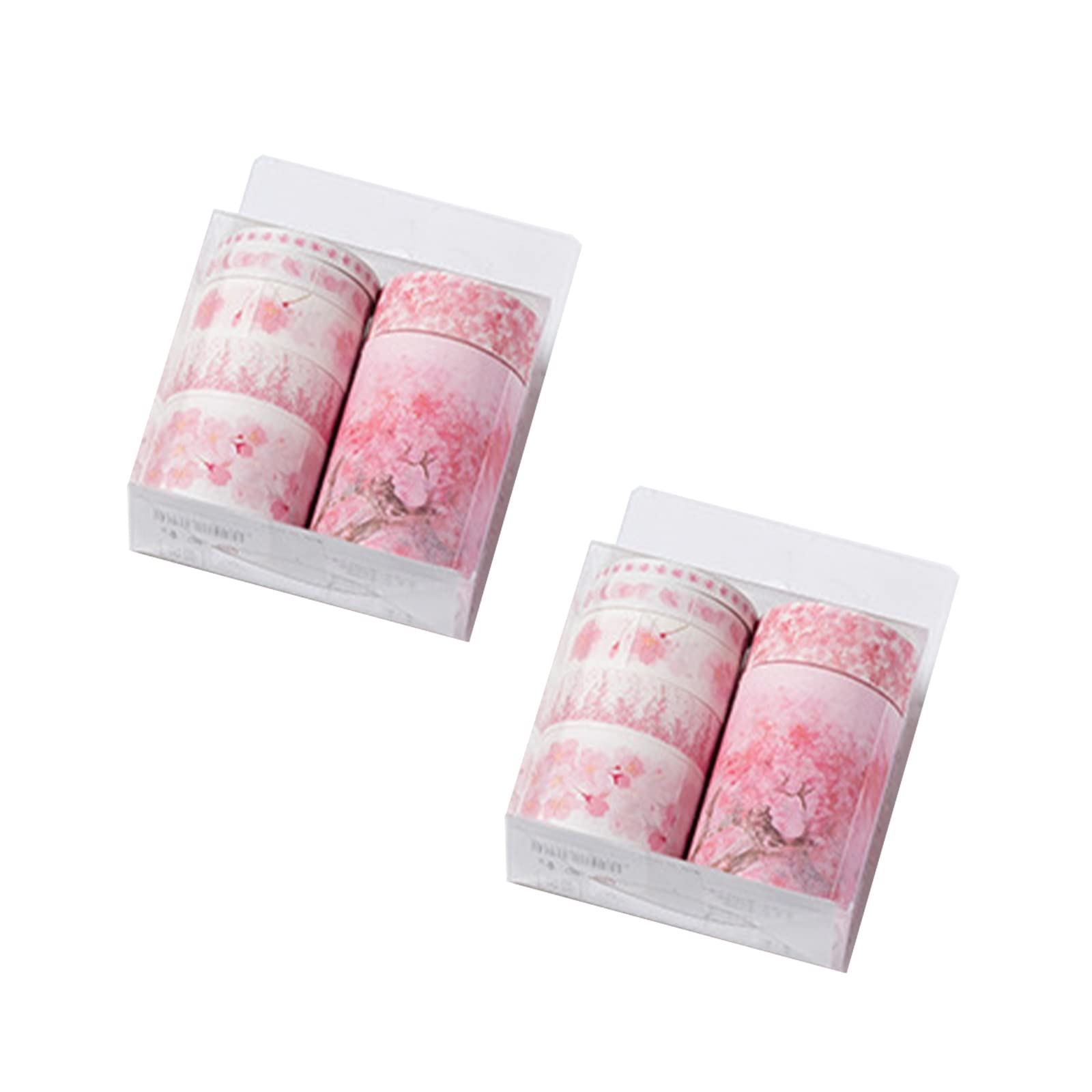 14 Rolls Washi Tapes Romantic Cherry Blossom Decorative Tapes Self-adhesive Scrapbook Tapes for Scrapbooking Gift Box Diy Crafts Decoration