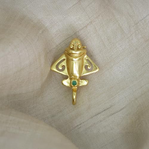 Image of Colombian Emerald & Multi-Material Options | Quimbaya Flyer Lapel Pin | Ancient Alien Golden Jets Collection