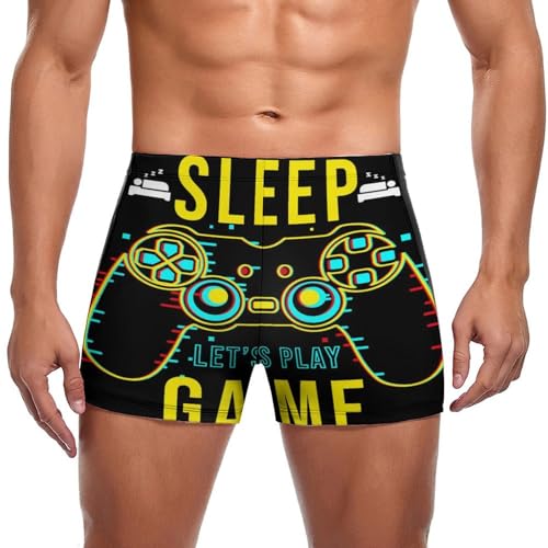 Maillot de bain homme geek style manette de jeu vidéo pour la plage
