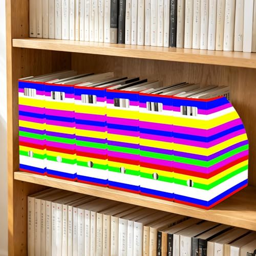 Dossier pliable pour classement de documents arc-en-ciel lot de 3 boîtes - 6