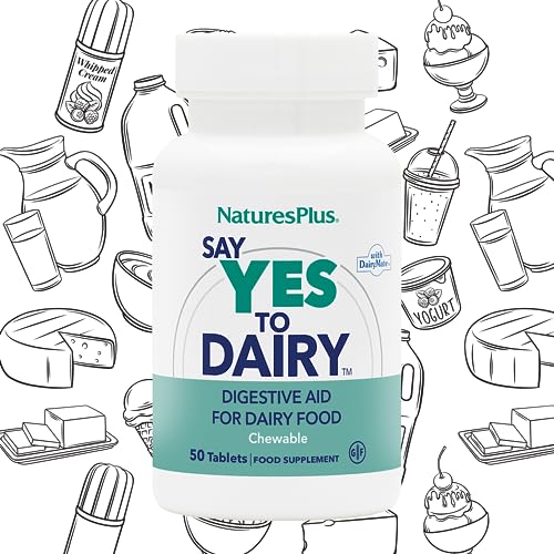 Natures Plus Say Yes to Dairy - 50 Chewable Tablets - Natural Lactase Enzyme Supplement, Maximum Strength Digestive Aid, Lactose Intolerance Relief - Gluten-Free - 50 Servings - Image 4