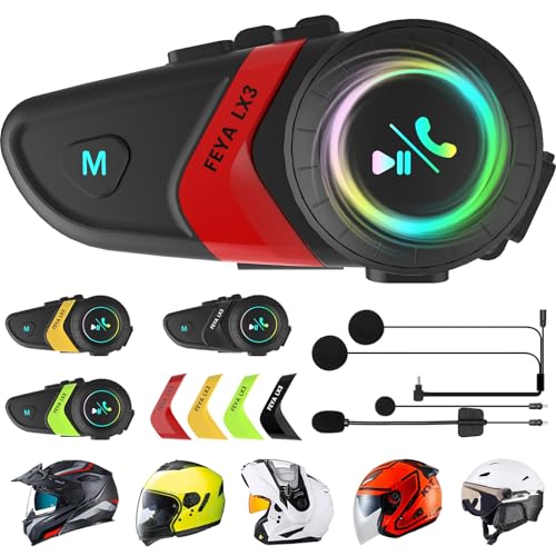 FEYA Motorcycle Helmet Speakers Super Long Battery Life
