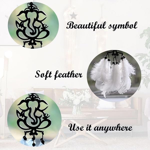 Ganesha Car Hanging, Dream Catcher for Car, Car Mirror Hanging Accessories Interior, Ganesha Hanging for Car, Car Decoration Accessories - Ganesha-1Pcs