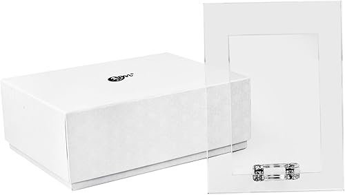 Miniatura 7 de kitCom Marco de fotos de cristal simple para decoración del hogar, marco de boda, exhibición de mesa, fotos de 4 x 6 pulgadas, viene con caja de