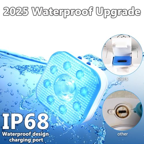 HL Poolbeleuchtung Unterwasser Licht mit Fernbedienung,RGB Pool Lichter Schwimmend, Pool Magnetic Beleuchtung für Schwimmbad,Teichbeleuchtung, Brunnen, Teich, Aquarium, Party Deko,2 Stück