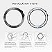 Baihui Stainless Steel Bezel Ring Compatiable with Garmin Fenix 5X Watch Bezel Ring Adhesive Cover Anti Scratch & Collision Protector for Garmin Watch Accessory (Black - Not Fit Fenix 5 / 5X Plus)