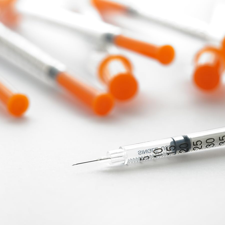 JIBENGAO Syringes 29Ga 0.5cc 1/2