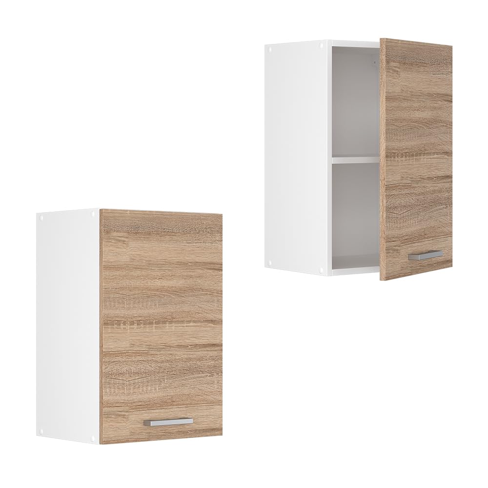 Vicco Pensile da cucina R-Line, Sonoma, 40 cm, per la libera combinazione all'interno di sistemi cucina modulari