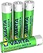Produktbild VARTA Rechargeable Accu Power vorgeladener AAA Micro Ni-Mh Akku (4er Pack, 800 mAh) , wiederaufladbar ohne Memory-Effekt - sofort einsatzbereit