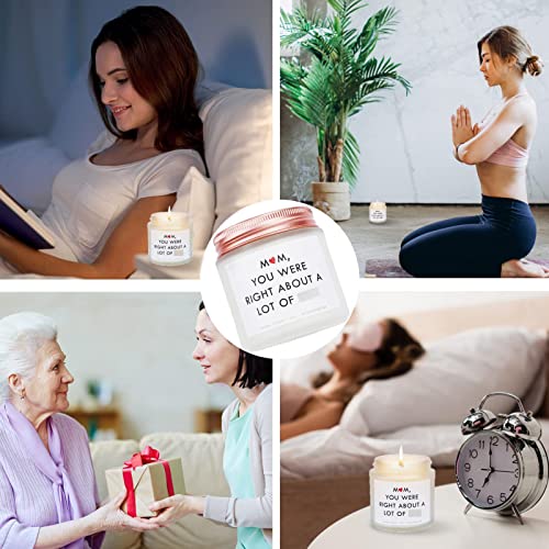 Lavender Scented Candles, Mom You Were, Naturial Soy Wax Organic Aromatherapy Candle Jar W/Bow Gift Box, Funny Gifts For Mom's Birthday Gift, Relaxation & Stress Relief, Holiday Candles, 4Oz #TOP6