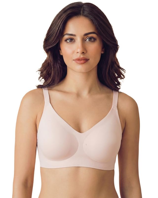 Image of Tweens Polyamide Padded Bonded Bra for Women | Full Coverage Wire-Free Bra | Lightly Padded Seamless Comfort | Soft Polyamide Fabric | Elastic-Free Bottom Band & Side Wings | Pack of 1|