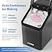 Aeitto Nugget Ice Maker Countertop, 55lbs/Day, Rapid Ice Release in 5 Mins, Large Capacity Chewable Ice Maker, Self-Cleaning with Stainless Steel Housing Ice Machine for Home Office and Party, Black